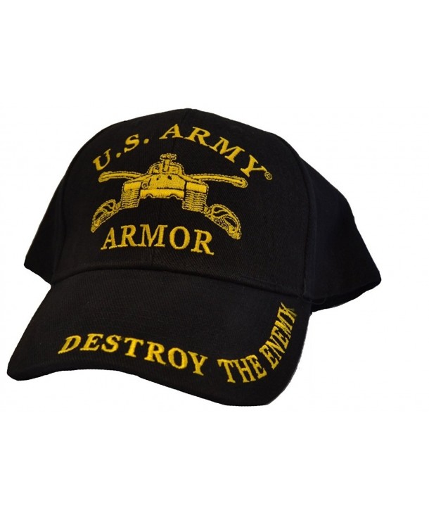 Eagle Emblems Men's US Army Armor Embroidered Ball Cap - Black - C311WYD8O1Z