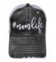 NEW!! Embroidered MomLife Distressed Look Grey Trucker Cap Hat Fashion - White Letters - CF12OC02R44