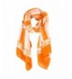Elixir Women Retro Vintage Style Premium Light Sheer Soft Scarf- Various Design - Orange Elephant - CV125FB8TC1