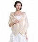 Aukmla Bridal Wraps and Shawls Fur Stole for Women and Girls. - Beige - CW185TE6730