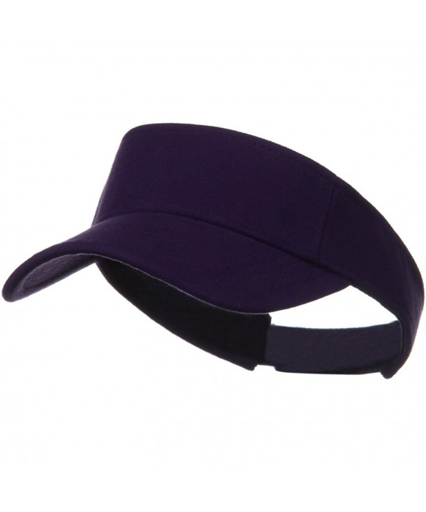 Comfy Cotton Pique Knit Sun Visor - Purple - CL1190QLEO3