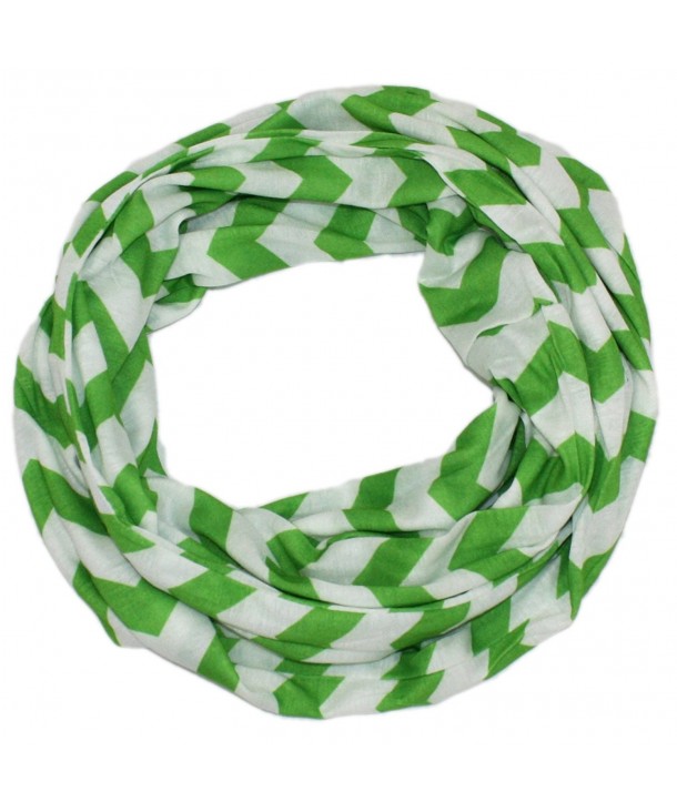 Ted and Jack - Fashion First Zig Zag Chevron Infinity Scarf - Green - C912276H85L