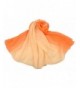HYACINTH 100% Mulberry Silk Fashion Pattern Gradient Long Scarf - Orange Gradient - CR12O9RV2L6