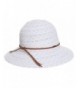 Funky Junque's UPF50+ Crochet Lace Braided Rope Bucket Sun Hat Small/Medium Size - White - CY12IFED95R