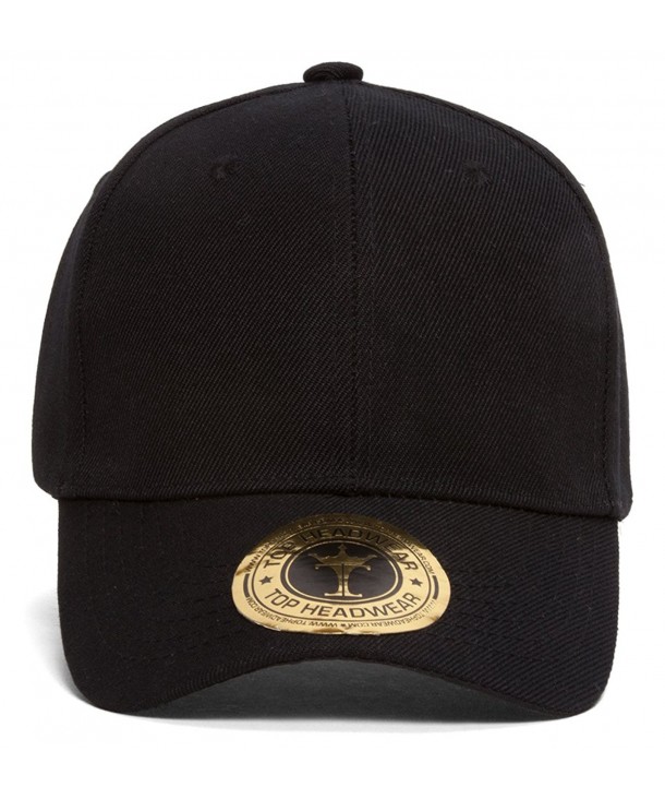 TopHeadwear Classic Black Adjustable Hat - C4111GKARRZ