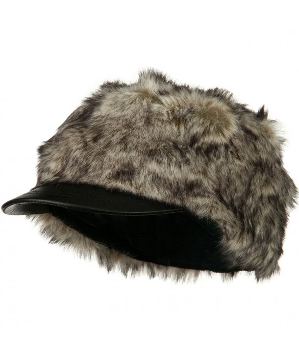 Ladies Faux Fur Cabbie Hat - Black W16S65B - CG110PN35PV