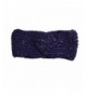 Wiipu Wiipu Winter Ear Warmer Headwrap Crochet Knit Hairband(n122) - Dark Blue - C7120D1SZJ5