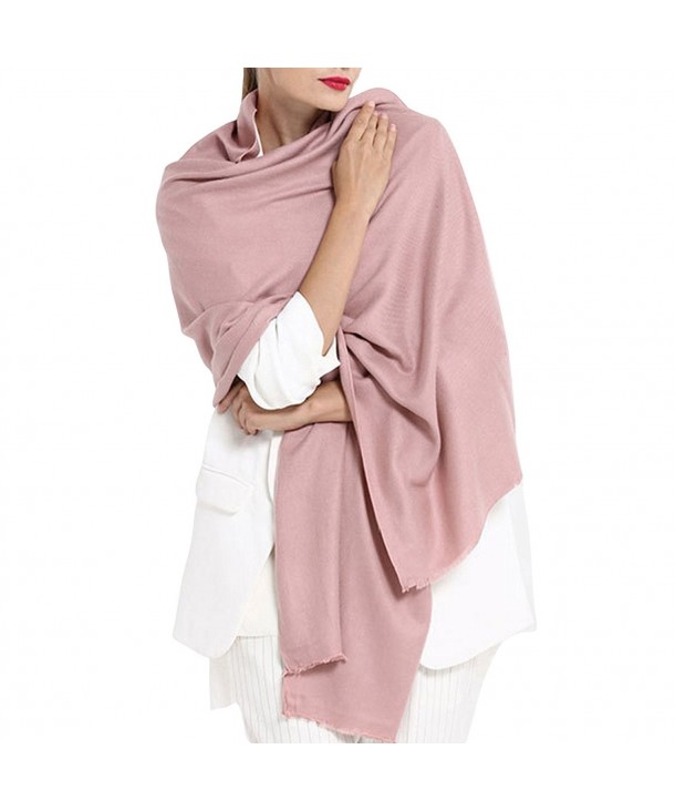 Blanket Cashmere Scarves Winter Pashmina - Pink - C91885H942N