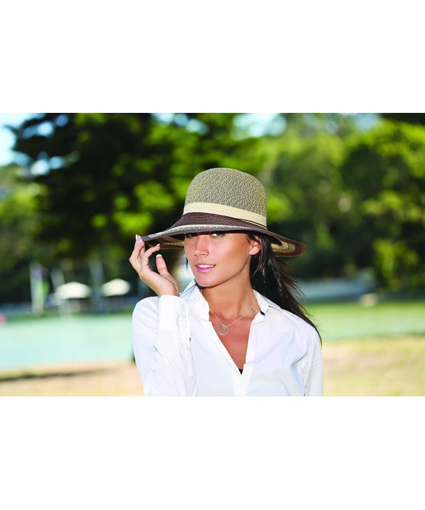wallaroo Women's NOLA Sun Hat - 100% Paper Braid - UPF 50+ - Brown - CG11QC3I7SD