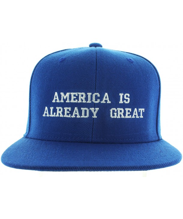 Fuck Trump Hat America Is Already Great Hat Variations - Blue Snapback Aiag - C317WXGS0MU