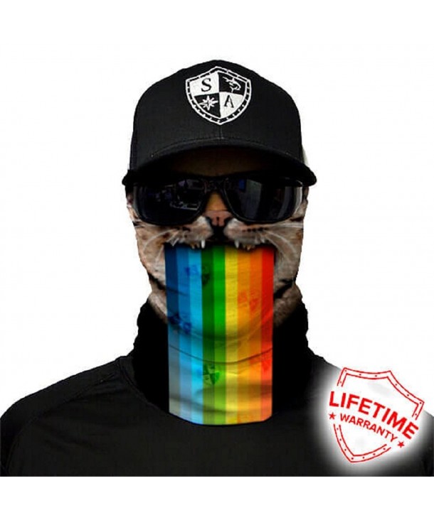 Salt Armour Face Mask Shield Protective Balaclava Bandana Microfiber Tube Neck Warmer (Rainbow Cat) - CG187RGQESE