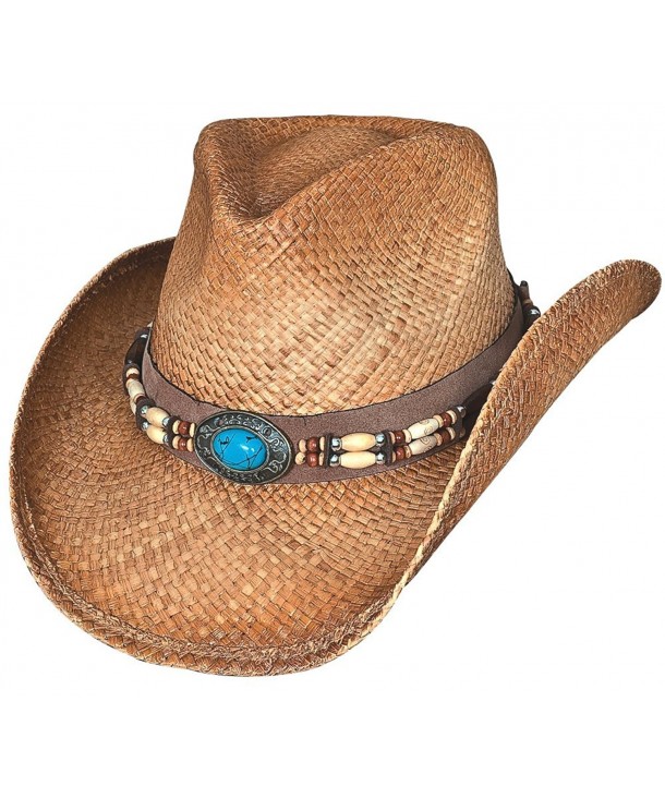 Montecarlo Bullhide Hats Forbidden Treasure Western Raffia Straw Cowboy Hat - C411KW59AO1