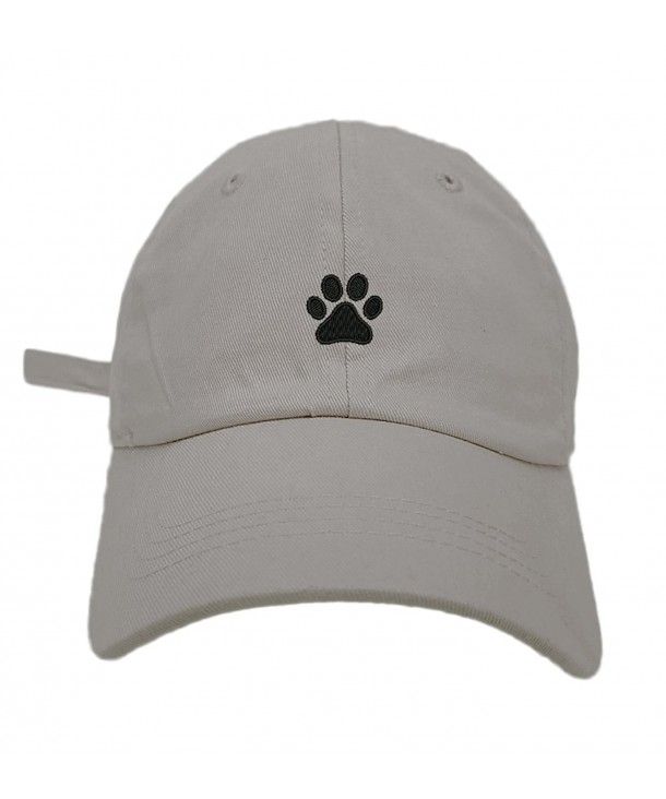 TheMonsta Dog Paw Style Dad Hat Washed Cotton Polo Baseball Cap - Lt.Grey - C6188OIGG5E