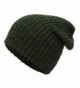 Simplicity Men / Women's Thick Stretchy Knit Slouchy Skull Cap Beanie - Green - CJ12MA74QUX