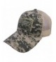 US American Flag Patch Tactical Style Mesh Trucker Baseball Cap Hat - Multicam - C912HUHS6FN
