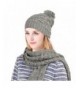 Vbiger Warm Winter Knit Hat and Scarf Set- 2-Pieces Winter Knitted Set for Men and Women - A-Grey - CQ185DKHN9X