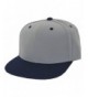 New Premium Plain Snapback Baseball Caps Two Tone Grey/Royal Blue Bill - CG11GHH4R97