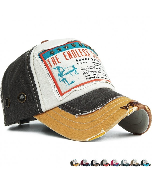 Rayna Fashion Unisex Vintage Trendy Baseball Cap Trucker Hat Hip Hop Star Stud - Color1 - CE121HAPOSF