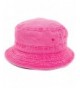 DRY77 Plain Solid Color Safari Sun Bucket Fishermen Fisherman Washed Cotton Hat - Pink - Washed Hot Pink - CR17YK8ZQ4Q