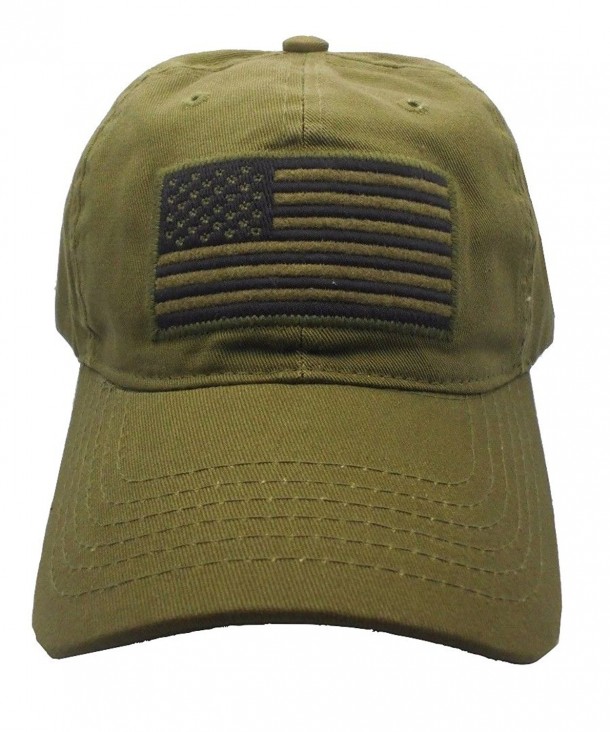 USA American Flag Baseball Cap Military Army Operator Adjustable Hat - Olive - CF129UXCP7Z