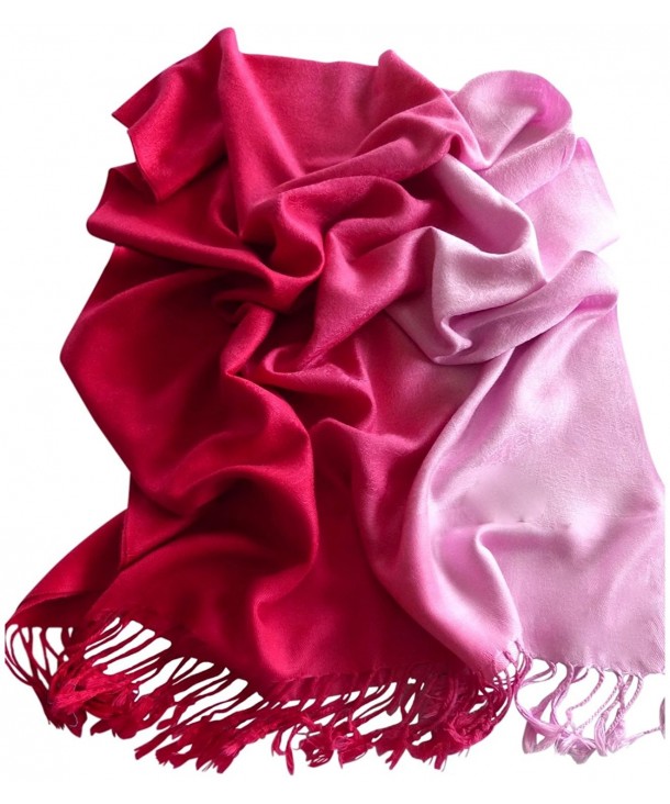 CJ Apparel Two Tone Design Shawl Scarf Wap Stole Throw Pashminas Seconds NEW - Pink - CU126DPUZBV