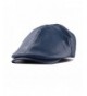Elaco Mens Women Vintage Leather Newsboy Sunscreen Beret Cap Peaked Hat (Navy) - C612N32RFI7