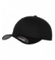 Flexfit Black Wooly Combed Stretchable Fitted Cap Kappe Baseballcap Basecap - Black - C611JK8OGRN