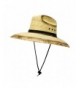 Natural Straw Super Lifeguard Strap in Men's Sun Hats
