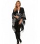 ViiViiKay Women's Fashionable Bohemian Style Poncho Shawl Cape Cozy Cardigans - 460_black - C5185CCHE0G