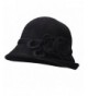 Lawliet Womens Retro Collapsible Soft Knit Wool Cloche Hat Bucket Flower A466 - Black - CW186XW592Z