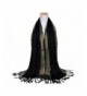YUNEE Women Men Dignified Scarf Elegant Shawl Cotton Warm Shawl Wrap 60 x 170 cm - Black - C4186EDL0EY