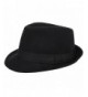 Lemontrip Men's Herringbone Band Classic Fedora Hat Vintage Winter Crushable Hats - Black B - CG189YIWDTW