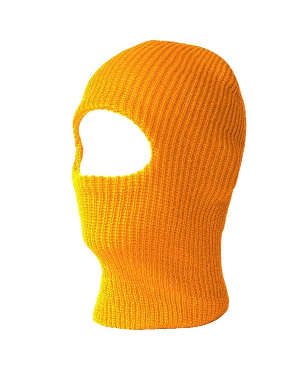 Top Headwear One Hole Neon Colored Ski Mask - Orange - C71190P5EAN