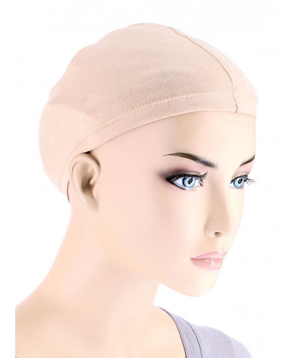 Bamboo Wig Liner Cap in Beige 2 pc pack for Women with Cancer- Chemo- Hair Loss - 01-natural (2 Pc Pack) - C21836X5O89