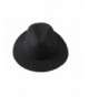 Dantiya Women's Large Brim Casual Felt Hat Fedoras Cap - Black - CW124EJO9UB