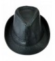 Samtree Fedora Hats For Women Men-Classic PU Leather Panama Cap Jazz Hat - 02-black - C917YTGG5NS