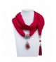 Ysiop Jewelry Necklace Wine Red in Fashion Scarves