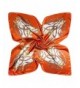 Flowomen Women's Silk Scarf Colorful Square Satin Neckerchief Fashion Head Wrap 35 x 35 Inches - Orange - CR189Z83C30