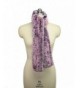 MEEFUR Women Winter Soft Wrap Real Rex Rabbit Fur Long Scarves - Pink - CO12IJ4GDAP