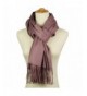 Cashmere Feel Blanket Scarf Super Soft with Tassel Solid Color Warm Shawl for Women and Men - Dark Purple - CH188NHDKZE