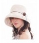 FURTALK Bucket Sun Hats For Women Cotton UPF50+ Summer Packable Hats With Neck Cord - Beige - C5180EQGN56
