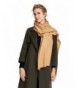 RIONA Women's Soild Basolan Silk Wool Scarf - Soft Lightweight Neckwear for Spring & Fall - 173701_camel - CI186EG52SA
