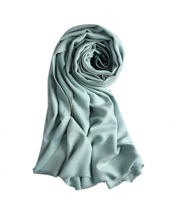 Drasawee Women Long Cotton Thick Warm Shawl Scarf For Winter - Aqua - CH12OBDJ0SD