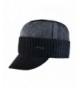 Winter Military Hats Bone Baseball Knitted Wool Caps Warm Gorros Scarf Set - Dark Grey - CW1878HD94S