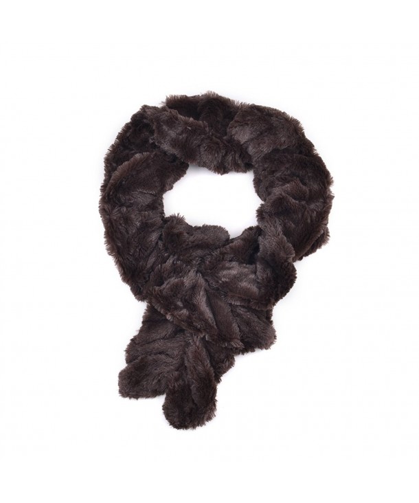 AOLOSHOW Winter Warm Fuax Fur Infinity Cowl Scarf Various Styles and Colors - Tiger & Stretchable - Beige - C9184UXK6IO