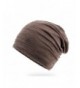 Elwow Men's Breathable Thin Cotton Yarn Fabric Slouch Comfort Daily Skull Beanie Stretch Fit Hat Cap - Coffe - CU17YCA70MK