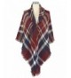Ninovino Women's Fashion Long Shawl Tassels Soft Plaid Winter Blanket Scarf - Blue 5 - CU187QEXD7U