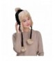 NEWONESUN Warm Women Winter Hat with Ear Flaps Snow Ski Thick Knit Wool Beanie Cap Hat - Black - C618850HT60