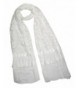 Dahlia Women's Evening Wrap Shawl Scarf - Shining Floret Embroidered Lace - White - CQ110NBOCFR