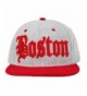 THE HAT DEPOT 1300DH Old English Boston Designed Heather Grey Quality Snapback Cap - Red - CV120S2D5RB